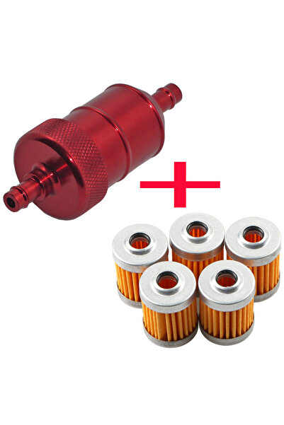 Choice1 عنصر - أحمر 5 قطع فلتر وقود قابل لإعادة الاستخدام وقابل للغسل + فلتر ...