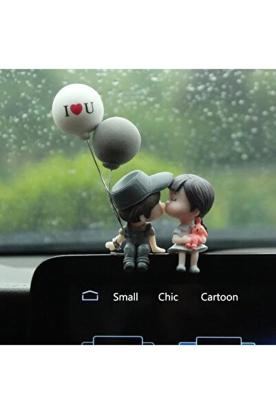 Choice زينة لطيفة للزوجين باللون الرمادي، مجسمات متحركة للزوجين، بالونات لتزي...
