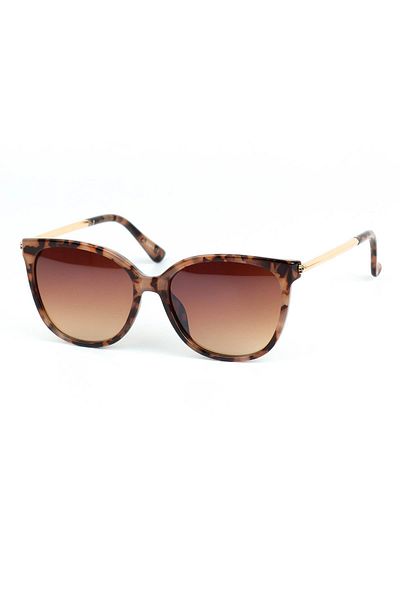 Di Caprio Women's Leopard Uv400 Protected Oval Model Sunglasses
