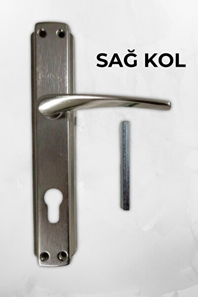 TURGUTLAR Bravo Yale Çelik Kapı Kolu Nikel Saten Oda Kapı Kolu Metal Kapı Kol...