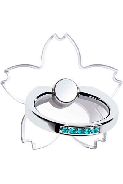 Choice1 حامل حلقي شفاف للهاتف المحمول من ساكورا باللون الأزرق، حامل دائري دوا...