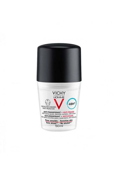 Vichy Vichy Homme Anti-Perspirant Deodorant, Stain Resistant Roll-On