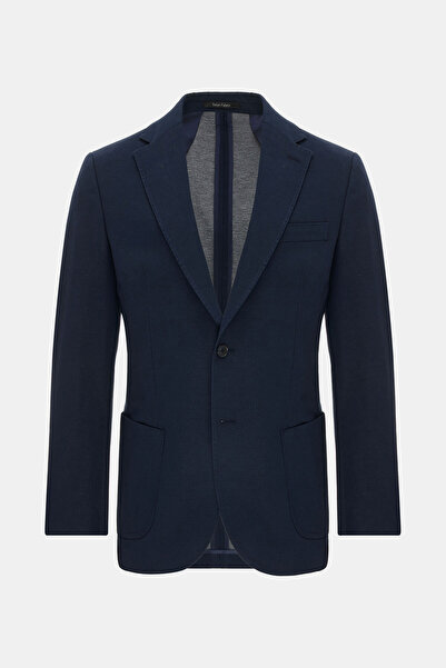 W Collection Dark Blue Buttoned Jacket