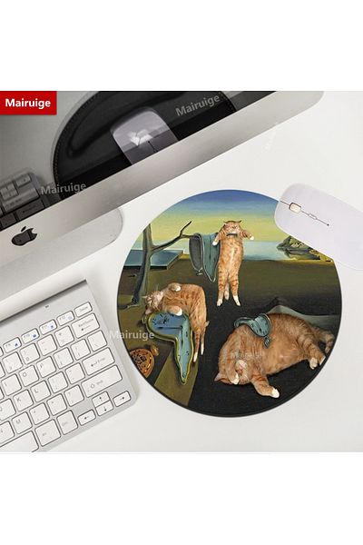Mairuige 200x200x2mmlocked Cat-5 Cute Cats Mouse Pad Vintage Starry Night Gaming Accessories Mousepad Van Gog