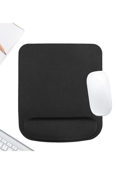 Lord Mountain Ergosoft Comfort Anti-Slip Ergonomic Mouse Pad with Square Wrist Support Black