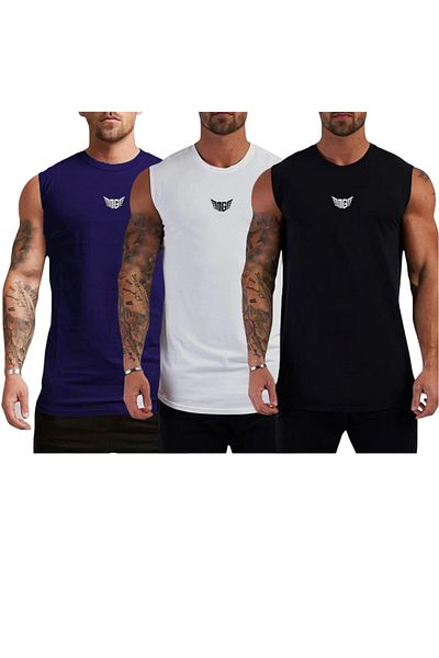 GENIUS STORE Men's Moisture Absorbing Quick Dry Athletic Technical Performance Athlete Zero Sleeve T-shirt MG-ATLET3