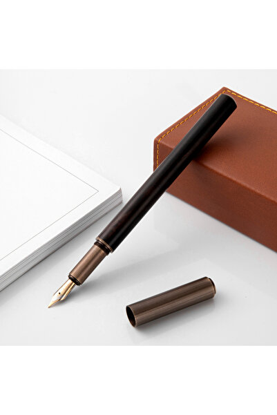 Choice Purple Sandalwood Luxury Retro Wood Bronze Fountain Pen Office Busines...