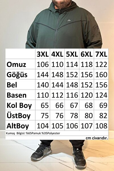 REMSA Ανδρικό Σετ Φούτερ Μεγάλου Μεγέθους - Βαμβακερό Special Production 24722 Khaki