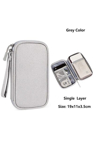 Choice Single Layer Data Cable Storage Bag Waterproof Portable Carry Case Storage Bag Travel Organizer Bag