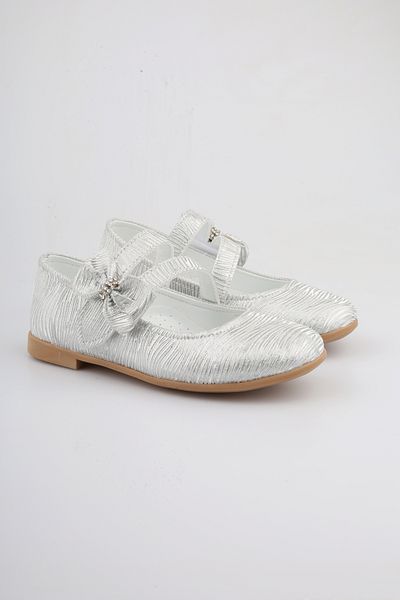 moon glow Pantofi balerini de culoare argintie pentru copii de sex feminin cu fundita balerini pentru copii de sex feminin balerini de argint cu piatra