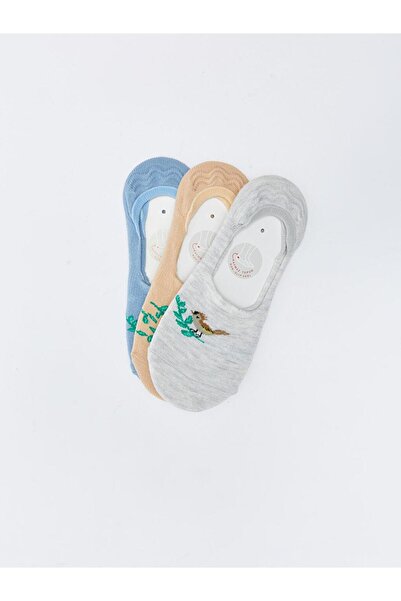 LC Waikiki جوارب راقصة الباليه النسائية المنقوشة 3 قطع (S2)