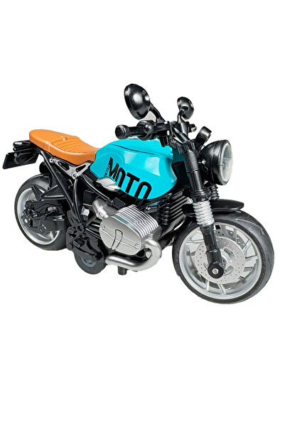 Toyaş Model Engine with Light and Music Pull and Drop Engine Diecast Engine Models Blue 14cm