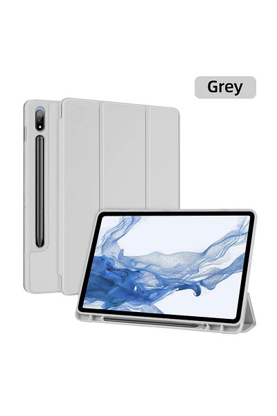 Hansong حافظة S6 Lite 10.4 باللون الرمادي لجهاز Samsung Galaxy Tab S8 Ultra 14.6 وS8 Plus وS7 Plus وS7 FE 12.4 وS7
