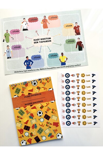 Müslim Kids Muslim Kids Sorumluluk Defterleri 6-12 Yaş Yıldız Futbolcu Temalı...