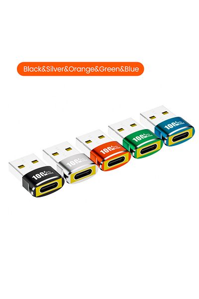 Choice 5 قطع من محول USB إلى USB 2.0 من NNBILI OTG بلون مختلط، محول USB C أنثى إلى USB A ذكر من أجل Sa