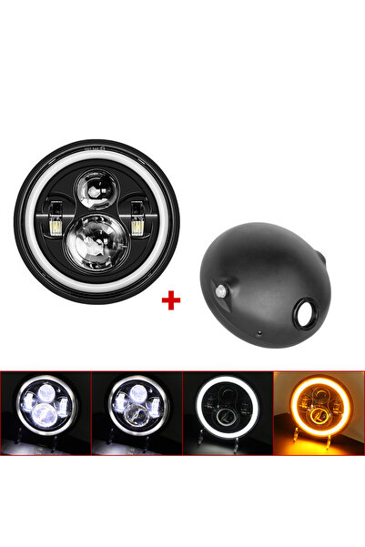 Choice Light with Housing 7inch LED Motorcycle Headlight Universal 7.5" Round...