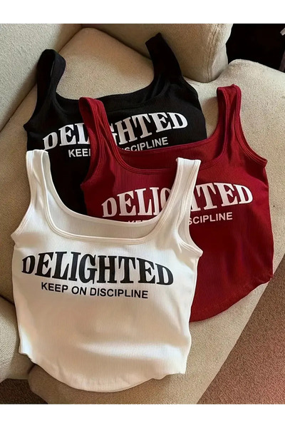 Richarlison Bluză Crop Top din 3 bucăți pentru femei, negru, roșu claret, alb