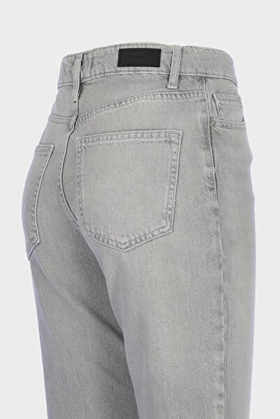 CROSS JEANS Diana Gri Yüksek Bel Patı Fermuarlı Jean Pantolon C 4518-117