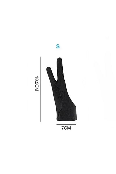 Choice Two layers S S/M/L Two-Finger Drawing Gloves Anti-touch Anti-fouling for Tablet Digital Board Touch