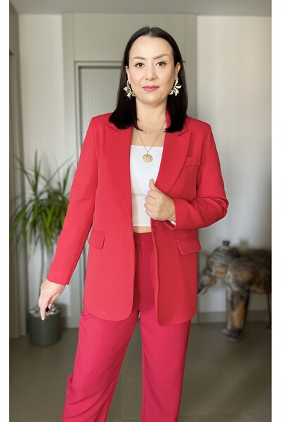 Butik Buttoned Padded Blazer Jacket with Pocket Detail