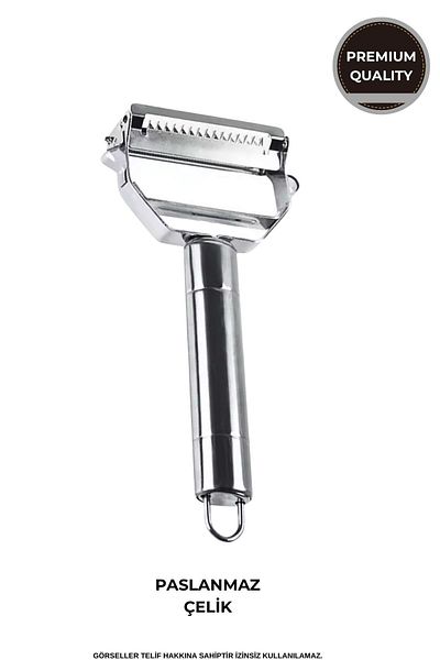 AKDAG HOME Ultra-Sharp Rust Lanzinc Steel Julienne Peeler, Potato and Vegetable Peeler
