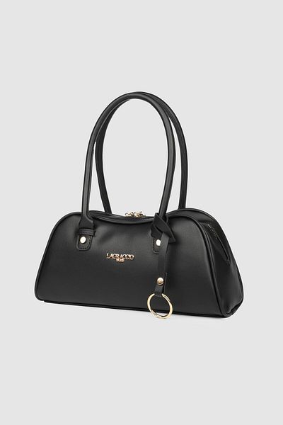 La La'Graccio Paris La'Graccio Paris Γυναικεία Pace Soft Leather Baguette Τσάντα Μαύρη
