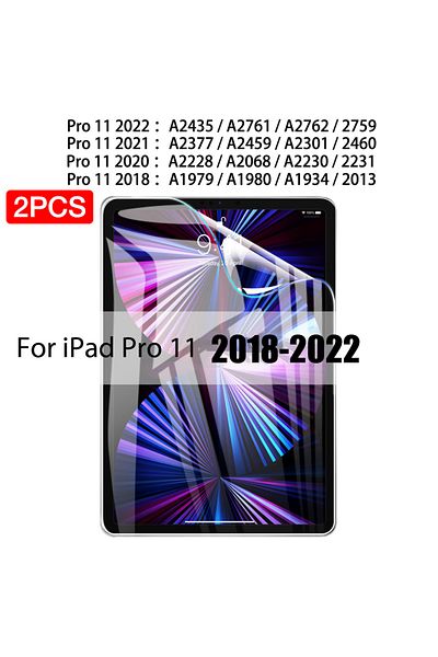 Choice For iPad Pro 11 2PCS Hydrogel Film For Ipad Pro 11 12.9 Air 4 5 13 2024 Screen Protector For Ipad Mi