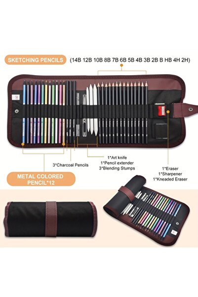 Choice مجموعة أقلام رسم مكونة من 36 قطعة و29 قطعة، ستارة أقلام محمولة - أقلام...