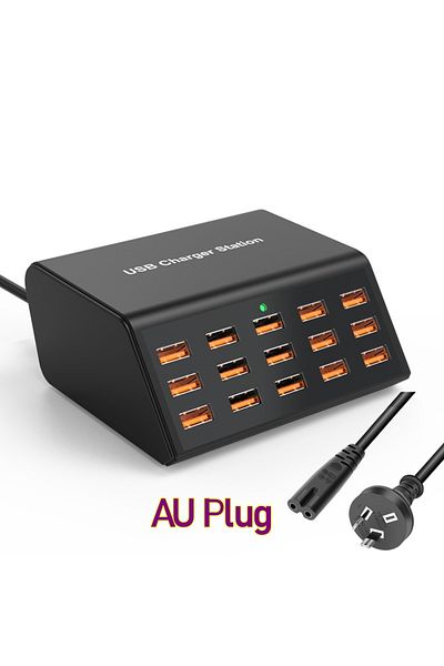 Choice AU Plug 100W Desktop Universal USB Charger 15 Ports USB Fast Charging Station For Ipad Iphone 15 14