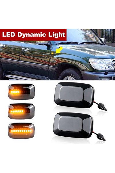 Choice 2pcs Dynamic Light For Toyota Landcruiser Land cruiser 70 80 100 Series 1998-2007 LED Side Marker Li