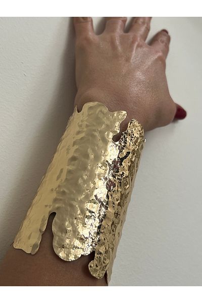 tones official Irregular-Hammered-Modern-Multi-Thick Handcuff-Bangle-Inspired by Mythological