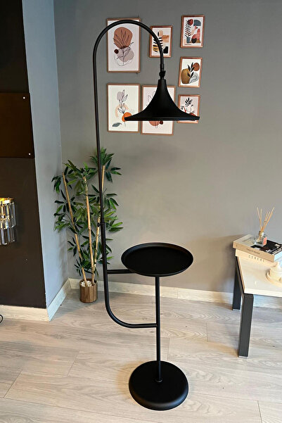 Bamyum Siyah Lambader Hareketli Başlık Sehpalı Modern Dekoratif Metal Oturma Odası Çalışma Odası