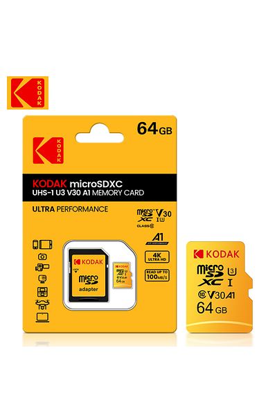 Kodak 64GB Original Kodak Micro SD Card 128GB Class 10 Memory Card 64GB Flash Card 256GB 32GB V30 U3 carta