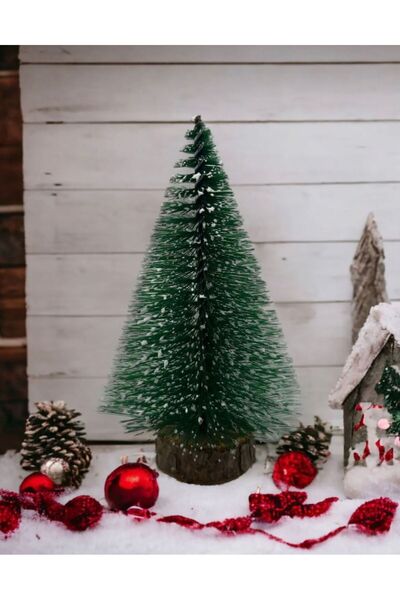 OZN AKSESUAR Minyatür Yılbaşı Karlı Çam Ağacı (20 Cm)