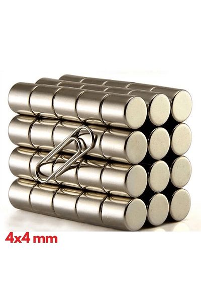 Kuzgun Ticaret 20 bucăți de magnet rotund de neodim 4x4 mm (Lisinya)