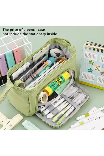 SQUMIDER E Large Capacity Pencil Case Cute Student Pencil Cases Big Pen Bag Case Storage Box Boy Girl Kid Of.