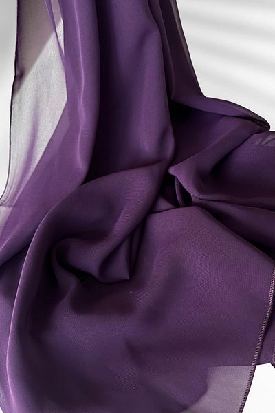 Amine Hüma Chiffon Shawl 75*180 Plum