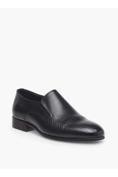 Duchini Men's Textured Slip-On Loafers