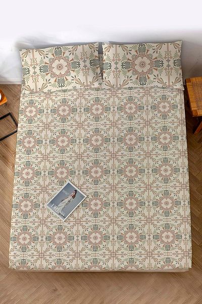 Rivaİstanbul Double Bed Sheet Ethnic Palace Cotton