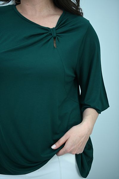 Koza Butik Women's Plus Size Knot Drawstring Detail Blouse 1913-25
