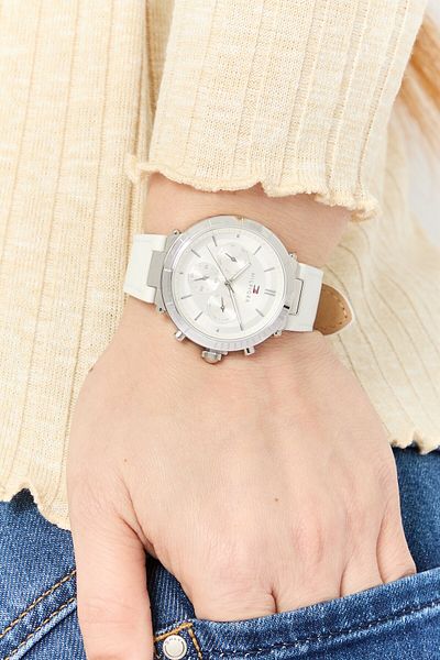 Tommy Hilfiger Women 1782352 Leather Watch 38 Mm, White