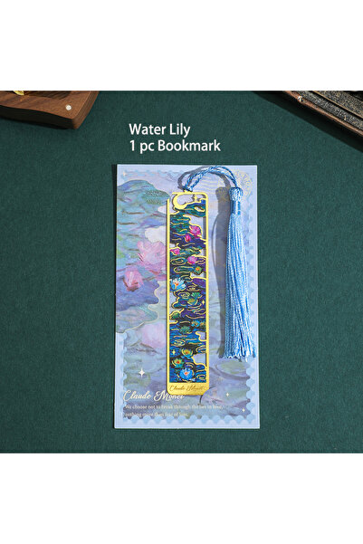 Choice Water Lily 1 Pc Retro Floral Painting Metal Bookmark Hollow Bronzing B...