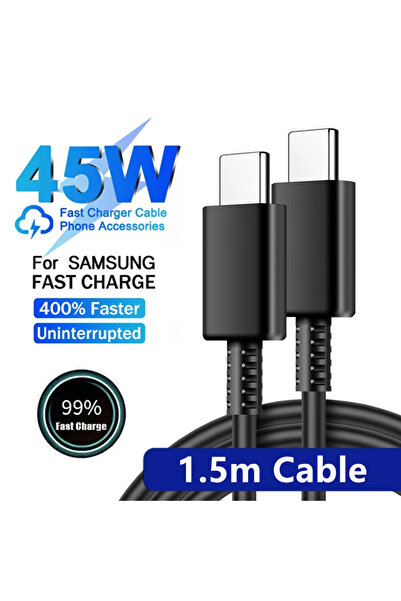 Choice كابل USB-C بطول 1.5 متر وقوة 5 أمبير، يدعم الشحن السريع PD بقدرة 45 وا...