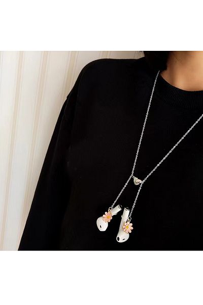 Choice Pink Fashion Magnetic Attraction Headphones Anti-Lost Chain Suitable for Airpods Bluetooth Earphone