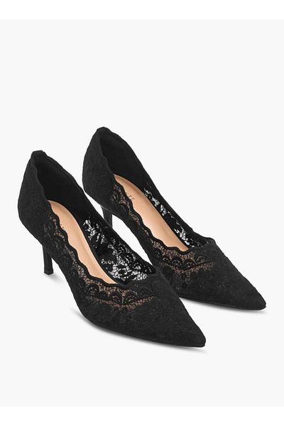 Celeste Women's Mesh Embroidery Pumps with Stiletto Heels