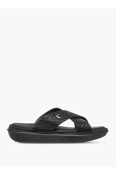 Le Confort Textured Slip-On Cross Strap Sandals