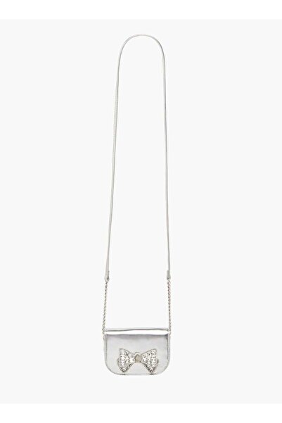 Celeste Celeste Bow Embellished Crossbody Bag with Chain Strap and Button Closure