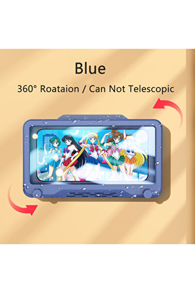 Choice Ordinary Blue New Rotation Waterproof Bathroom Phone Wall Mount Holder...