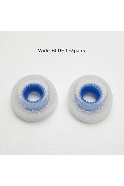 Angeldac Wide Blue L-3pairs Tangzu Tang Sancai Balance/wide Bore Version In-ear Eartips Silicone Earphone Tip