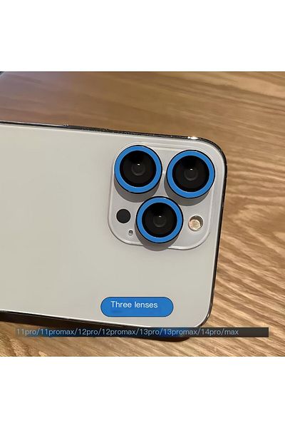 Choice Tempered glass 14pro 14proMax(3pcs blue Luminous Ceramic Camera Protector Film For iPhone 11 12 13 1